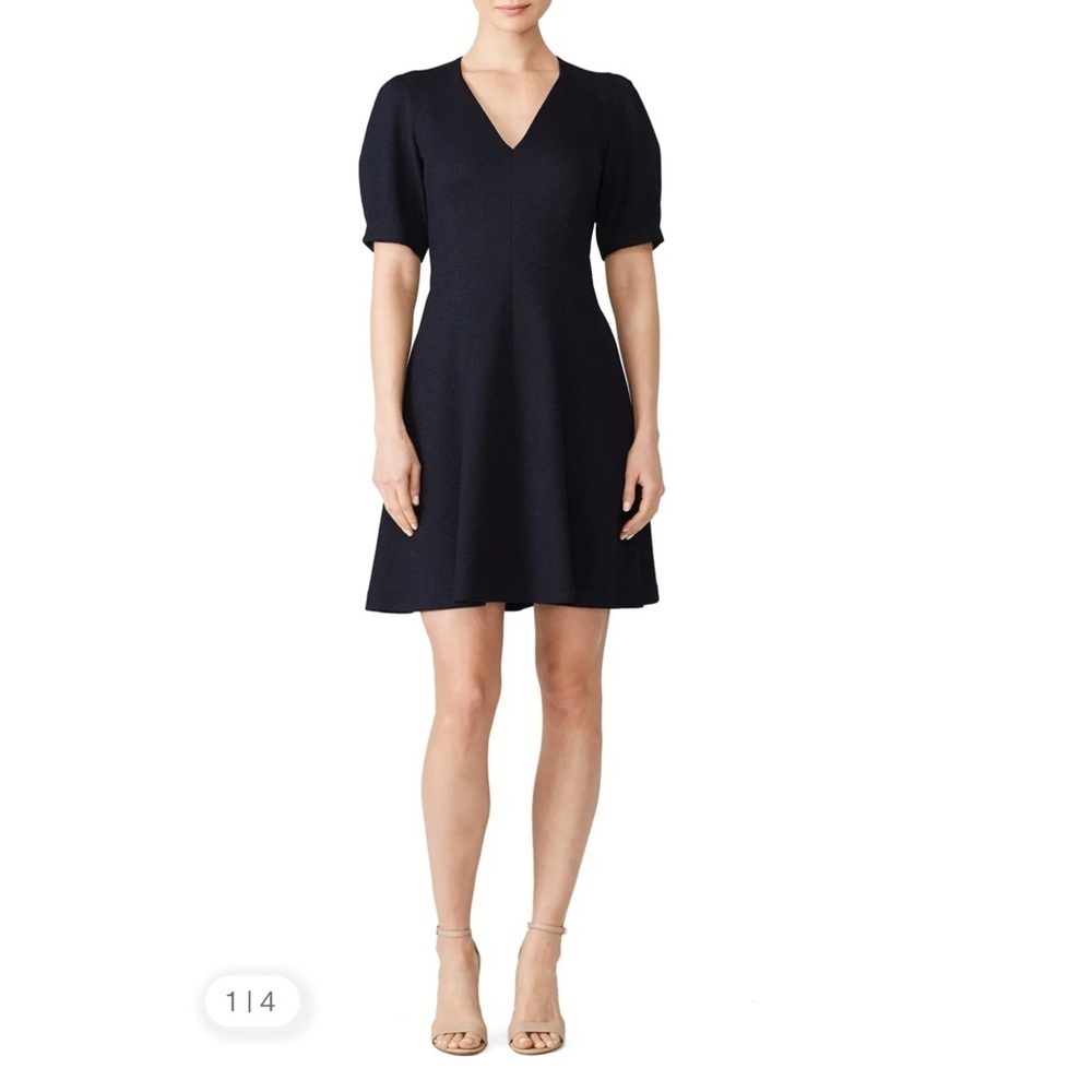 REBECCA TAYLOR Navy Stretch Textured Dress Size 2
